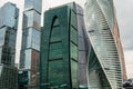 The `City of capitals`, the `Empire` and the `Evolution` towers of the Moscow International Business Centre MIBC. Russia. Royalty Free Stock Photo